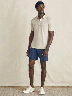 Faherty Brand Short-Sleeve Linen Polo -