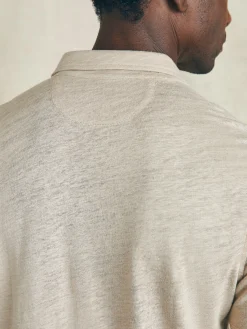 Faherty Brand Short-Sleeve Linen Polo -