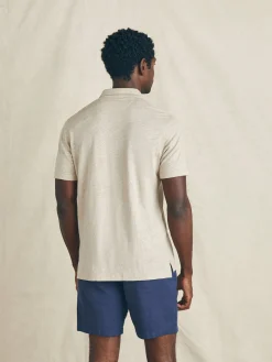 Faherty Brand Short-Sleeve Linen Polo -