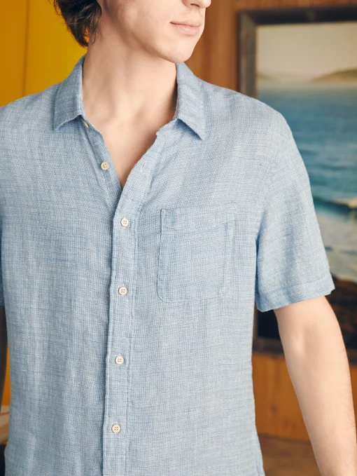Faherty Brand Short-Sleeve Palma Linen Shirt -