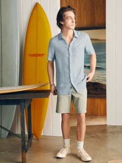 Faherty Brand Short-Sleeve Palma Linen Shirt -