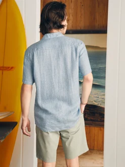 Faherty Brand Short-Sleeve Palma Linen Shirt -