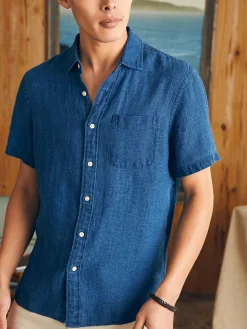Faherty Brand Short-Sleeve Palma Linen Shirt -
