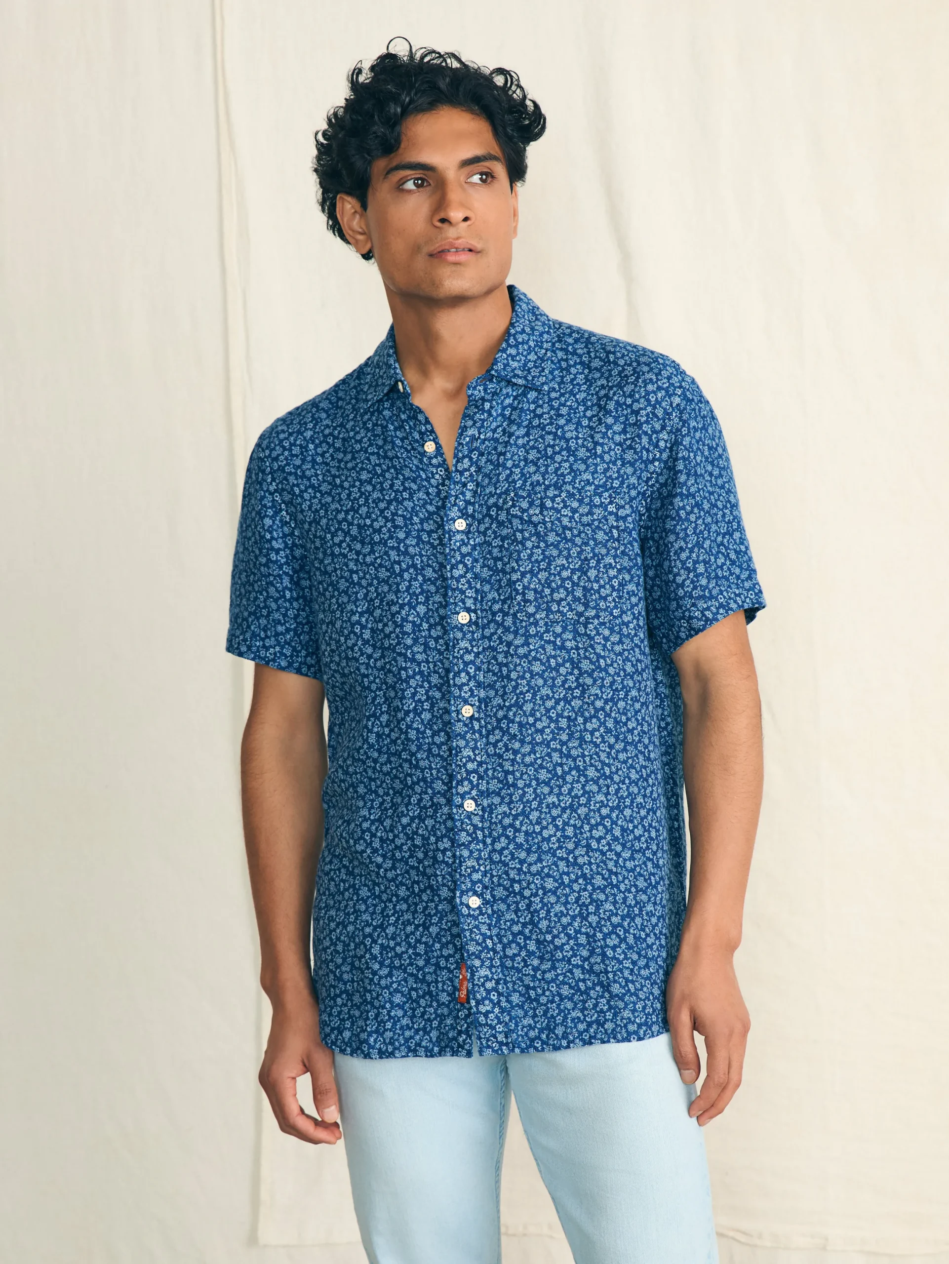 Faherty Brand Short-Sleeve Palma Linen Shirt -