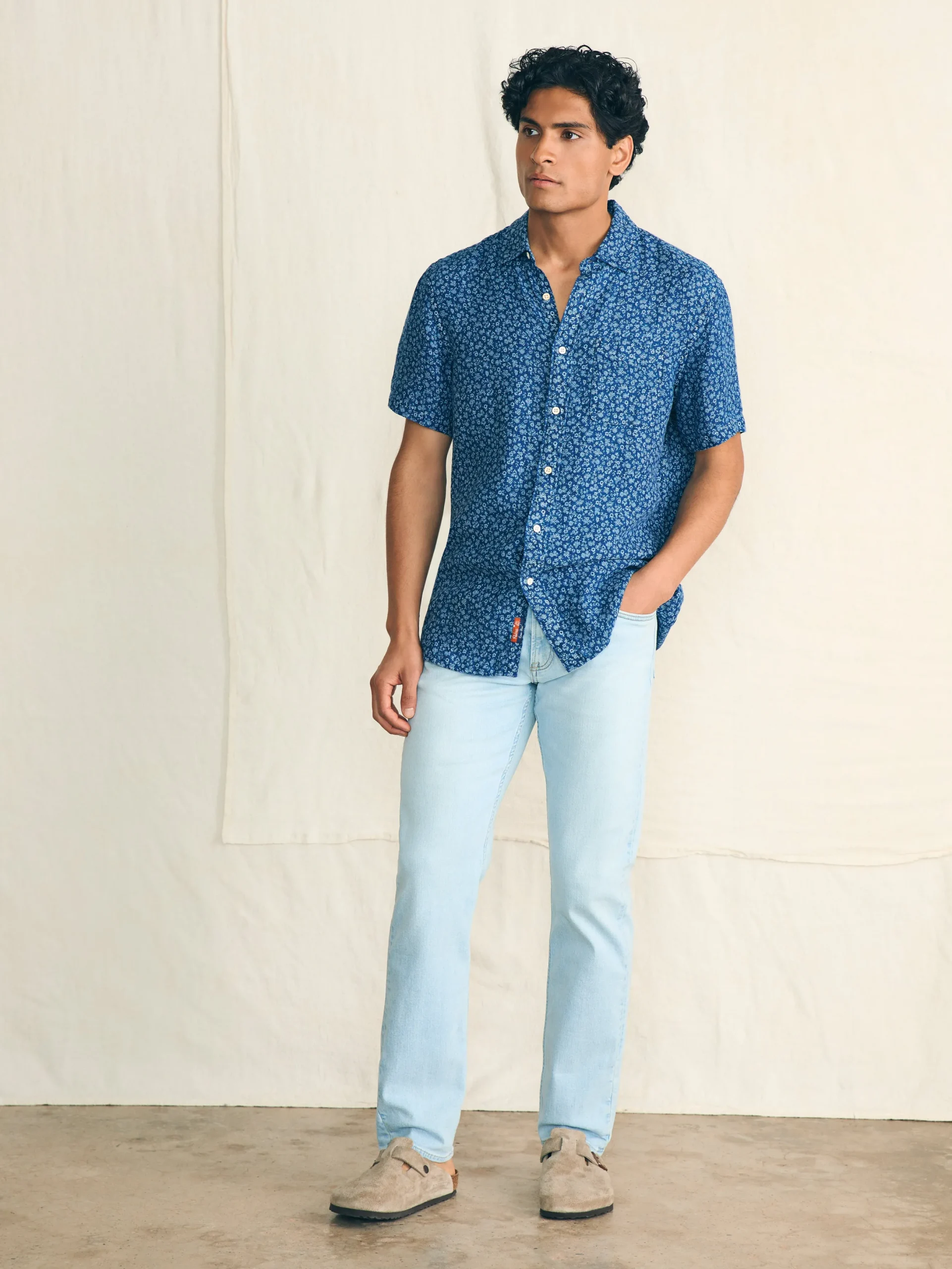 Faherty Brand Short-Sleeve Palma Linen Shirt -