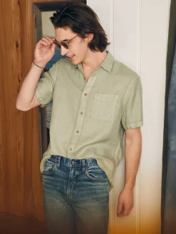 Faherty Brand Short-Sleeve Palma Linen Shirt -