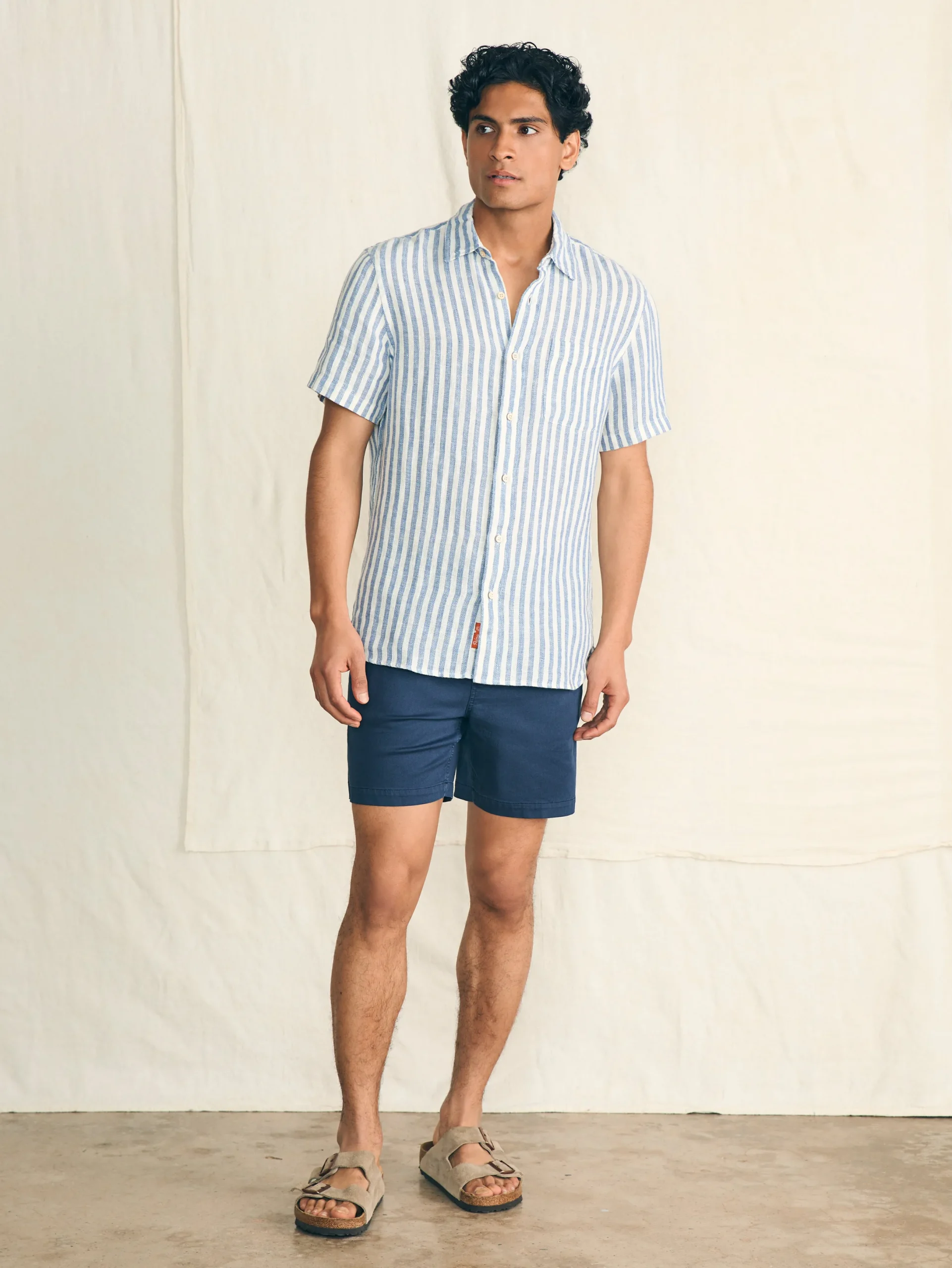 Faherty Brand Short-Sleeve Palma Linen Shirt -