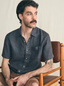 Faherty Brand Short-Sleeve Palma Linen Shirt -