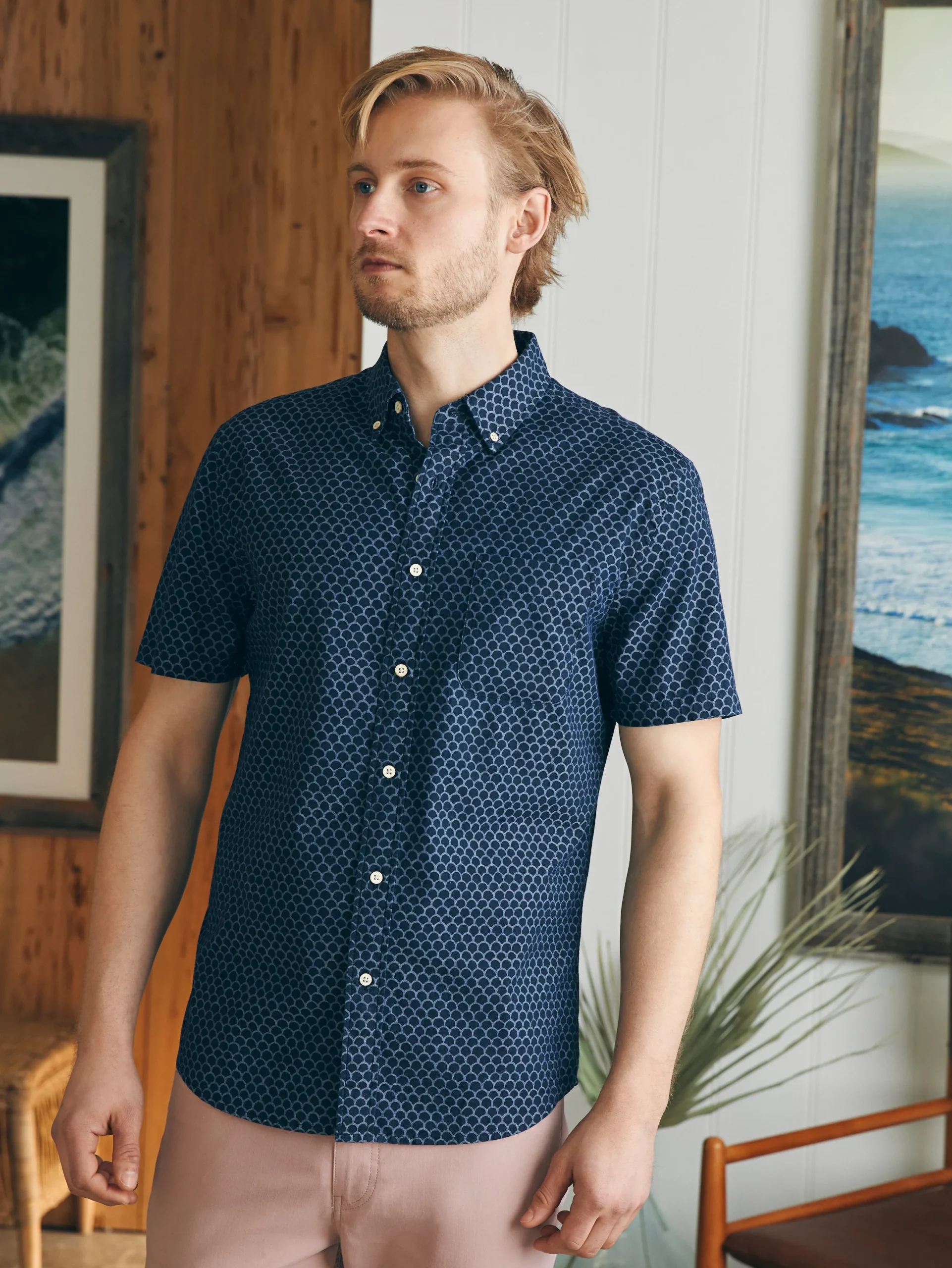 Faherty Brand Short-Sleeve Stretch Playa Shirt (Tall) -