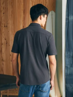 Faherty Brand Short-Sleeve Sunwashed Knit Shirt (Single Pocket) -