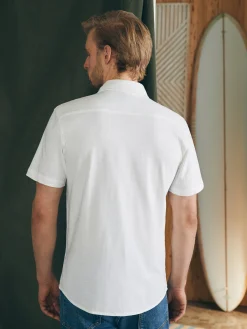 Faherty Brand Short-Sleeve Sunwashed Knit Shirt (Single Pocket) -