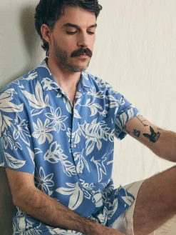 Faherty Brand Short-Sleeve Surfrider Rayon Camp Shirt -