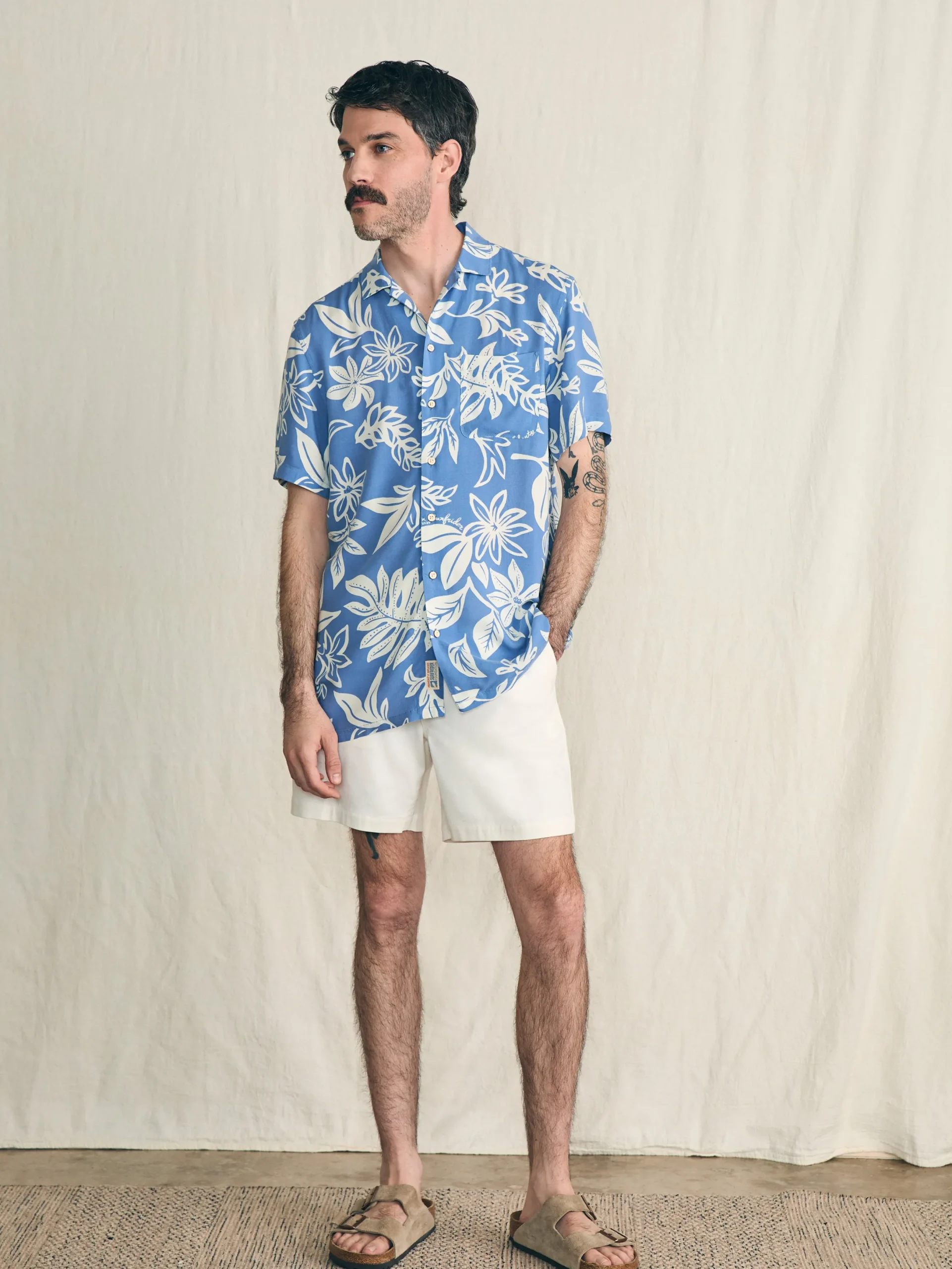 Faherty Brand Short-Sleeve Surfrider Rayon Camp Shirt -