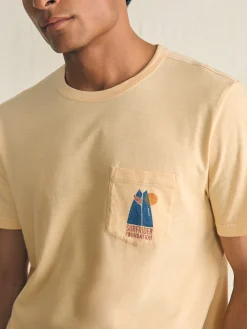 Faherty Brand Short-Sleeve Surfrider Sunwashed Pocket Tee -