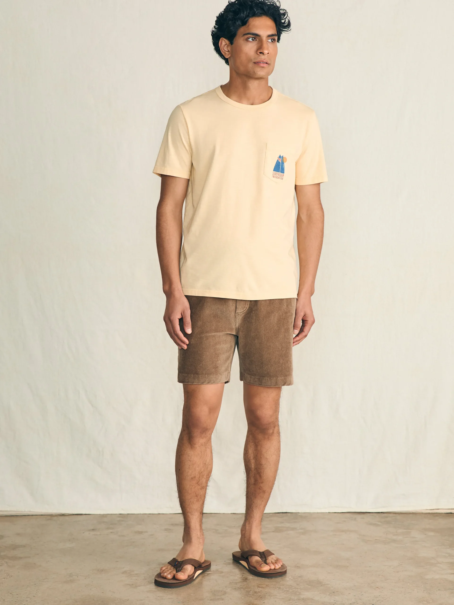 Faherty Brand Short-Sleeve Surfrider Sunwashed Pocket Tee -