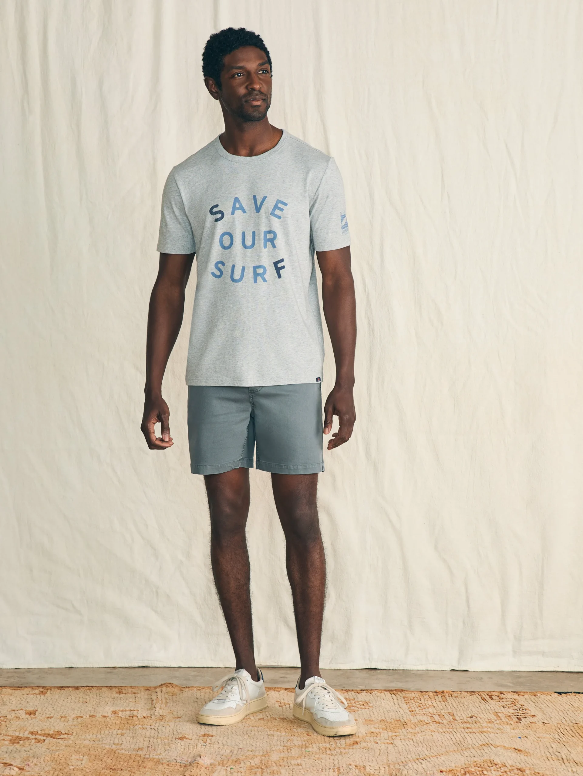 Faherty Brand Short-Sleeve Surfrider Sunwashed Tee -