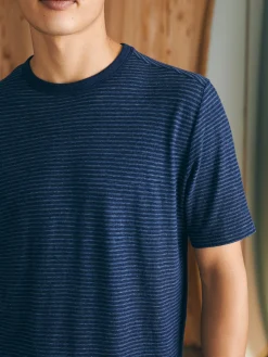 Faherty Brand Short-Sleeve Vintage Chambray Tee -