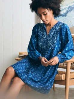 Women Faherty Brand Silk Blend Solstice Mini Dress -