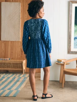 Women Faherty Brand Silk Blend Solstice Mini Dress -