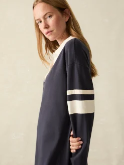 Women Faherty Brand Sport Jersey Polo Dress -