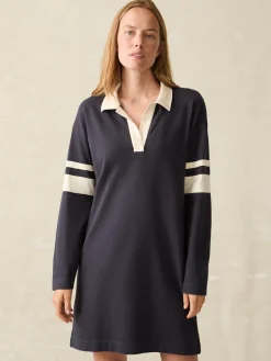 Women Faherty Brand Sport Jersey Polo Dress -