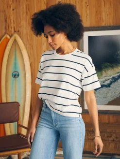 Women Faherty Brand Sport Jersey Short-Sleeve Tee -