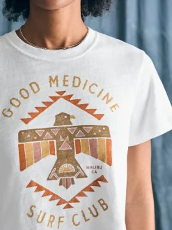 Women Faherty Brand Steven Paul Judd Good Medicine Sunwashed Slub Tee -