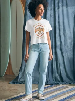 Women Faherty Brand Steven Paul Judd Good Medicine Sunwashed Slub Tee -