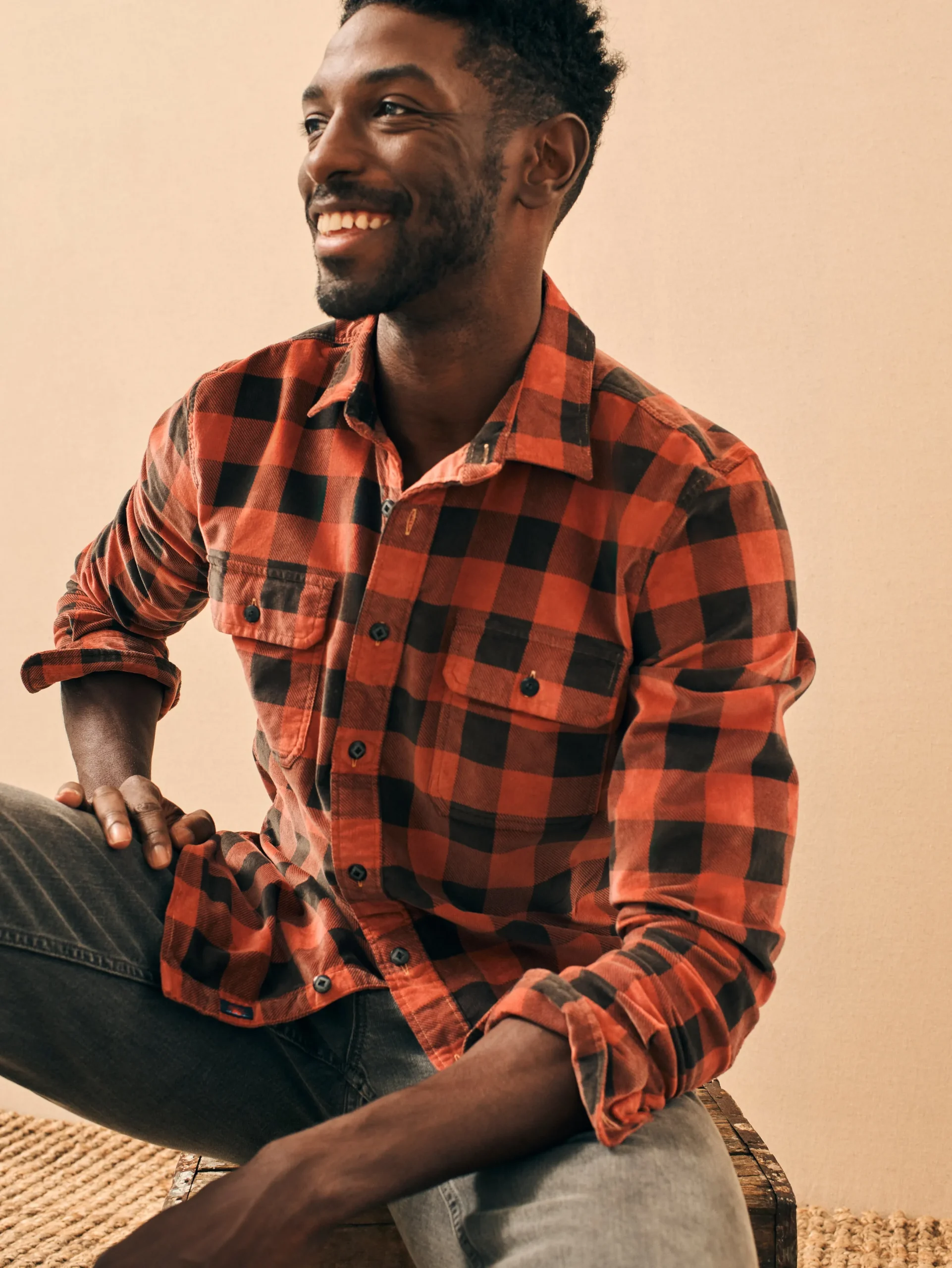 Faherty Brand Stretch Corduroy Work Shirt -
