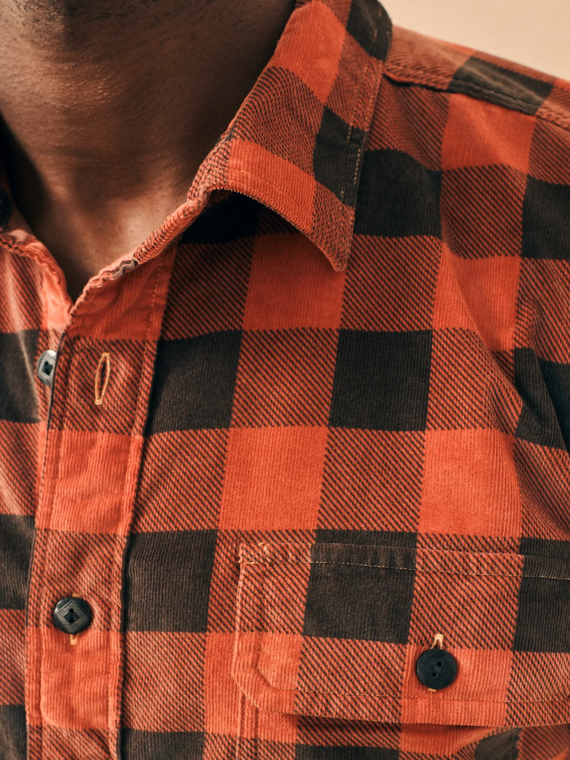 Faherty Brand Stretch Corduroy Work Shirt -
