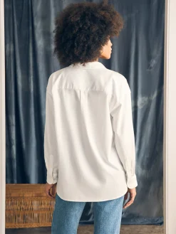 Women Faherty Brand Stretch Oxford Relaxed Shirt -