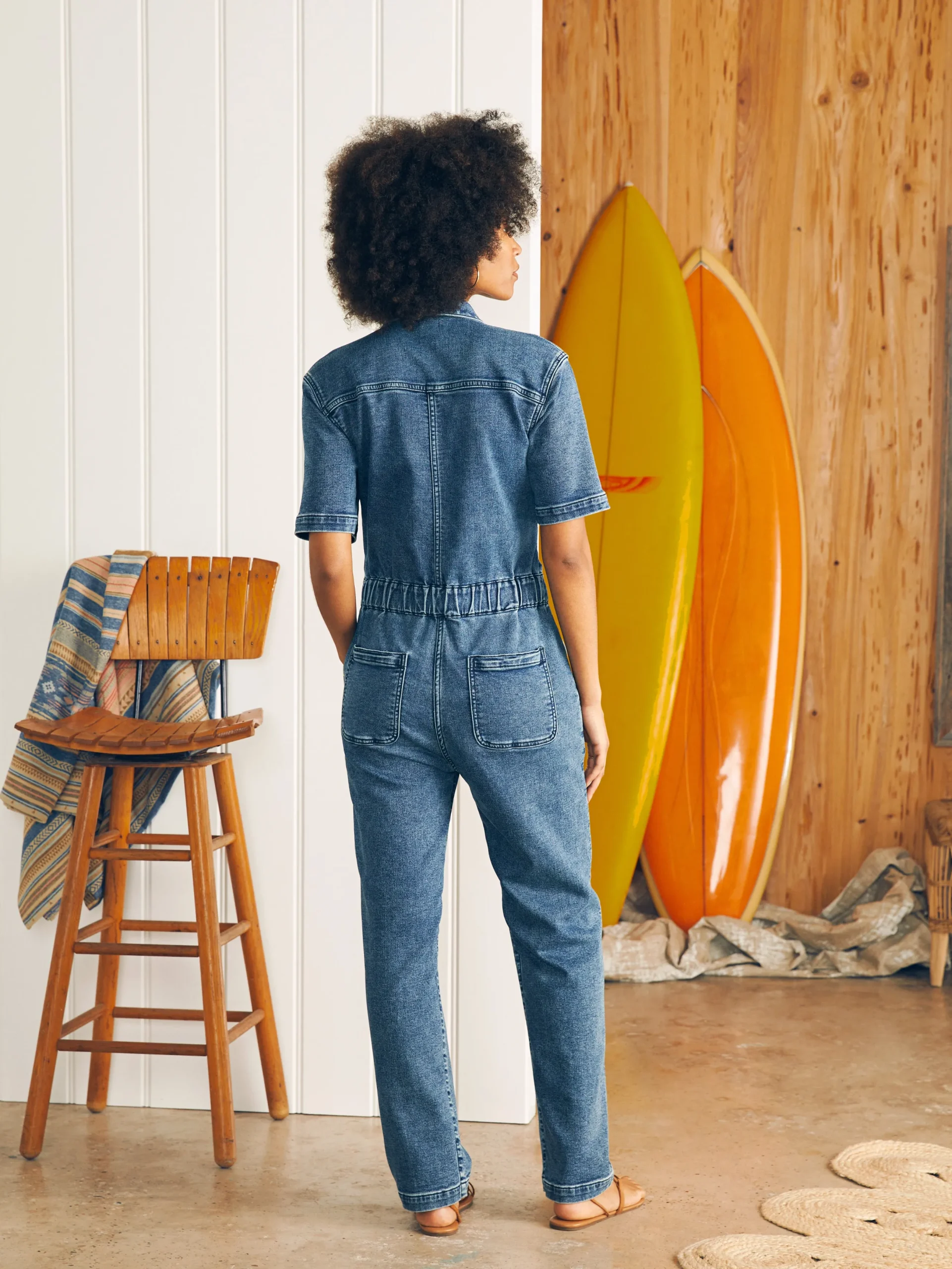 Women Faherty Brand Stretch Terry Blythe Jumpsuit -