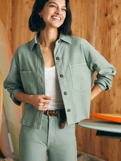 Women Faherty Brand Stretch Terry Overshirt -