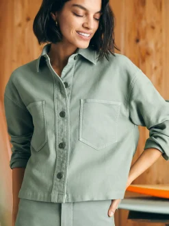 Women Faherty Brand Stretch Terry Overshirt -