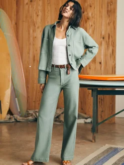 Women Faherty Brand Stretch Terry Overshirt -