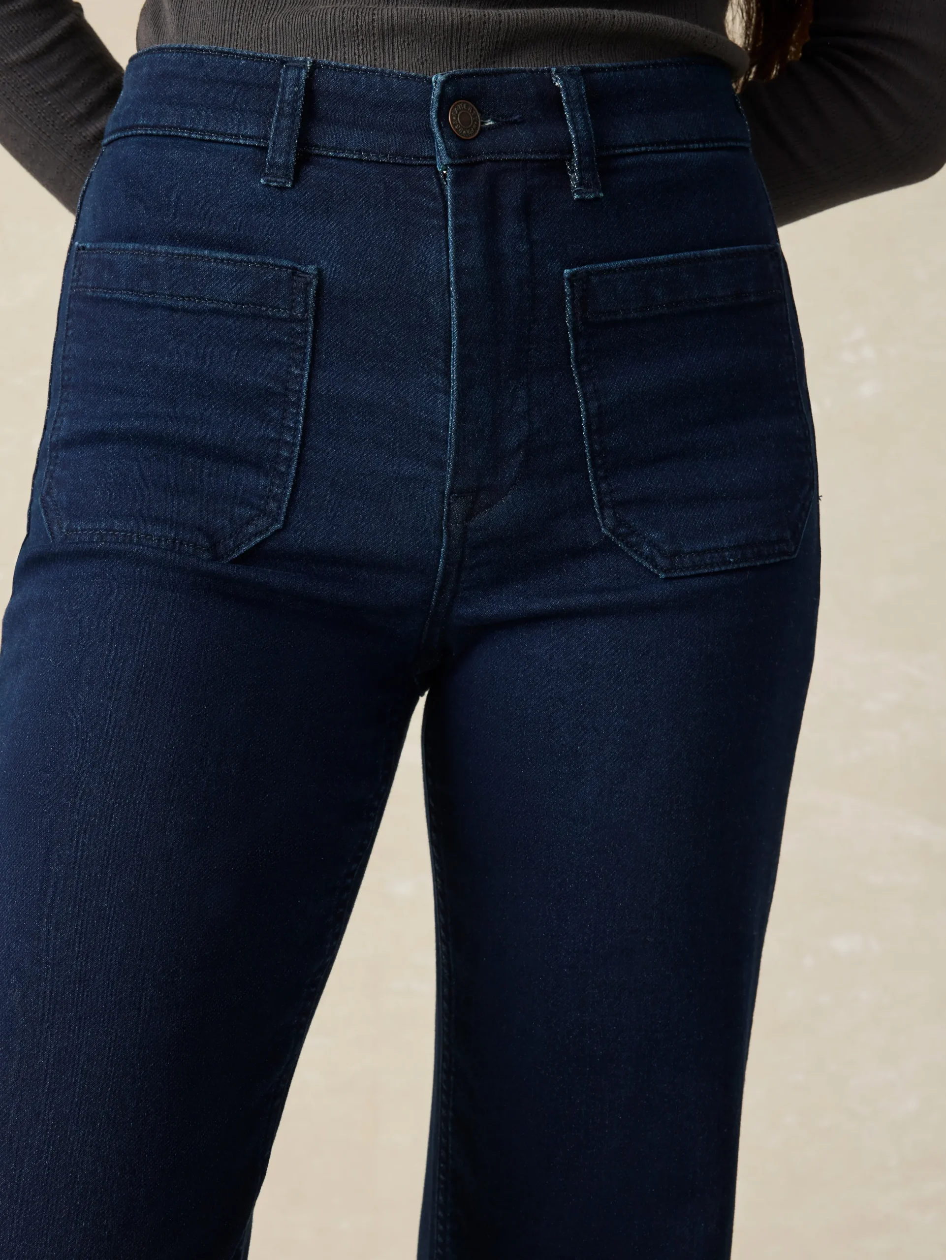 Women Faherty Brand Stretch Terry Patch Pocket Ankle Pant -