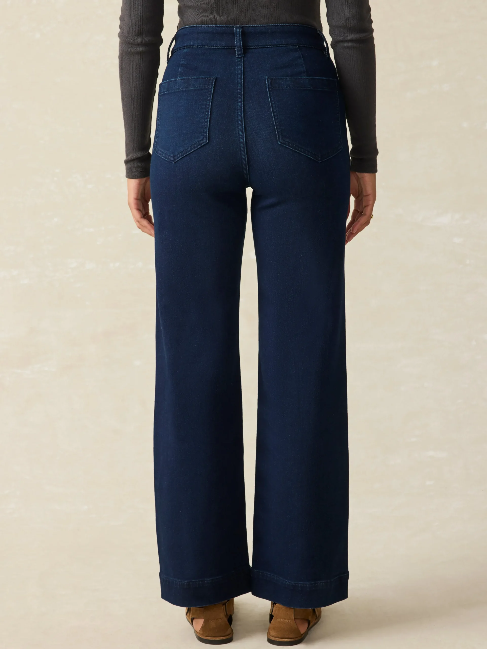 Women Faherty Brand Stretch Terry Patch Pocket Ankle Pant -