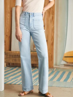 Women Faherty Brand Stretch Terry Patch Pocket Pant -