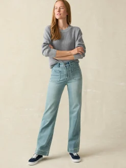 Women Faherty Brand Stretch Terry Patch Pocket Pant -