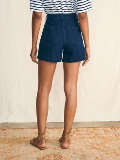 Women Faherty Brand Stretch Terry Patch Pocket Short -