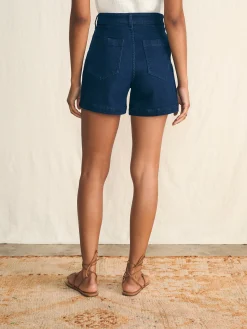 Women Faherty Brand Stretch Terry Patch Pocket Short -