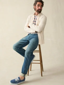 Faherty Brand Stretch Terry 5-Pocket Athletic Fit Pant -