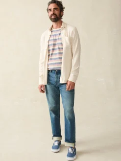 Faherty Brand Stretch Terry 5-Pocket Athletic Fit Pant -