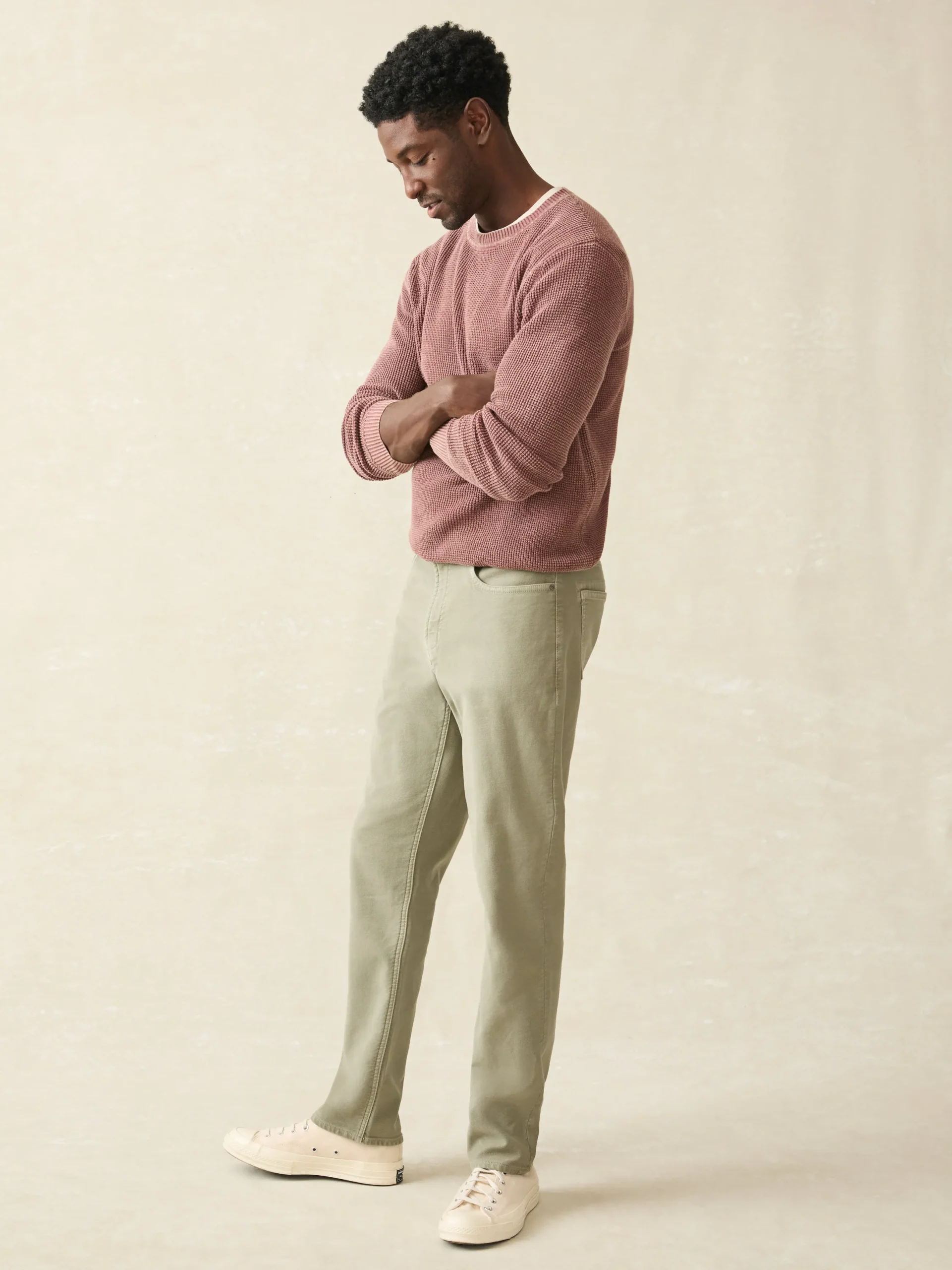 Faherty Brand Stretch Terry 5-Pocket Athletic Fit Pant -