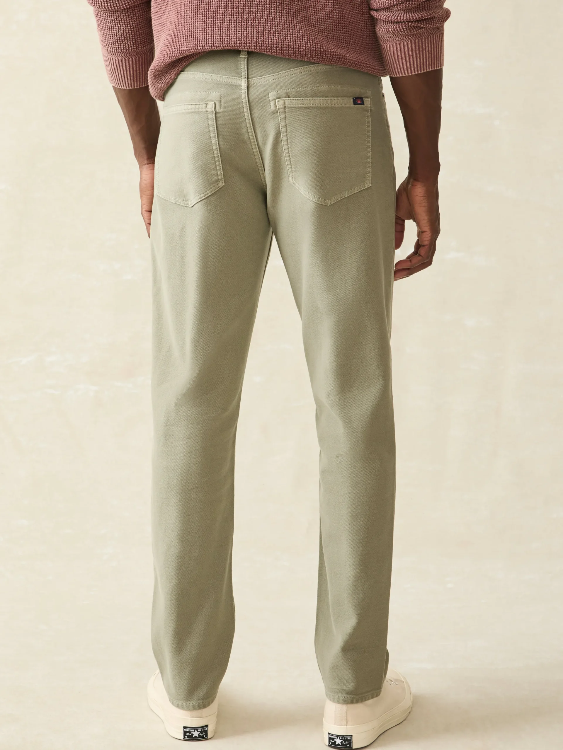 Faherty Brand Stretch Terry 5-Pocket Athletic Fit Pant -