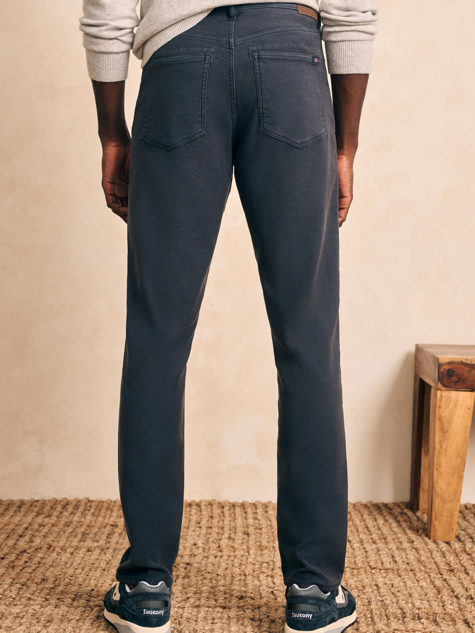 Faherty Brand Stretch Terry 5-Pocket Athletic Fit Pant -