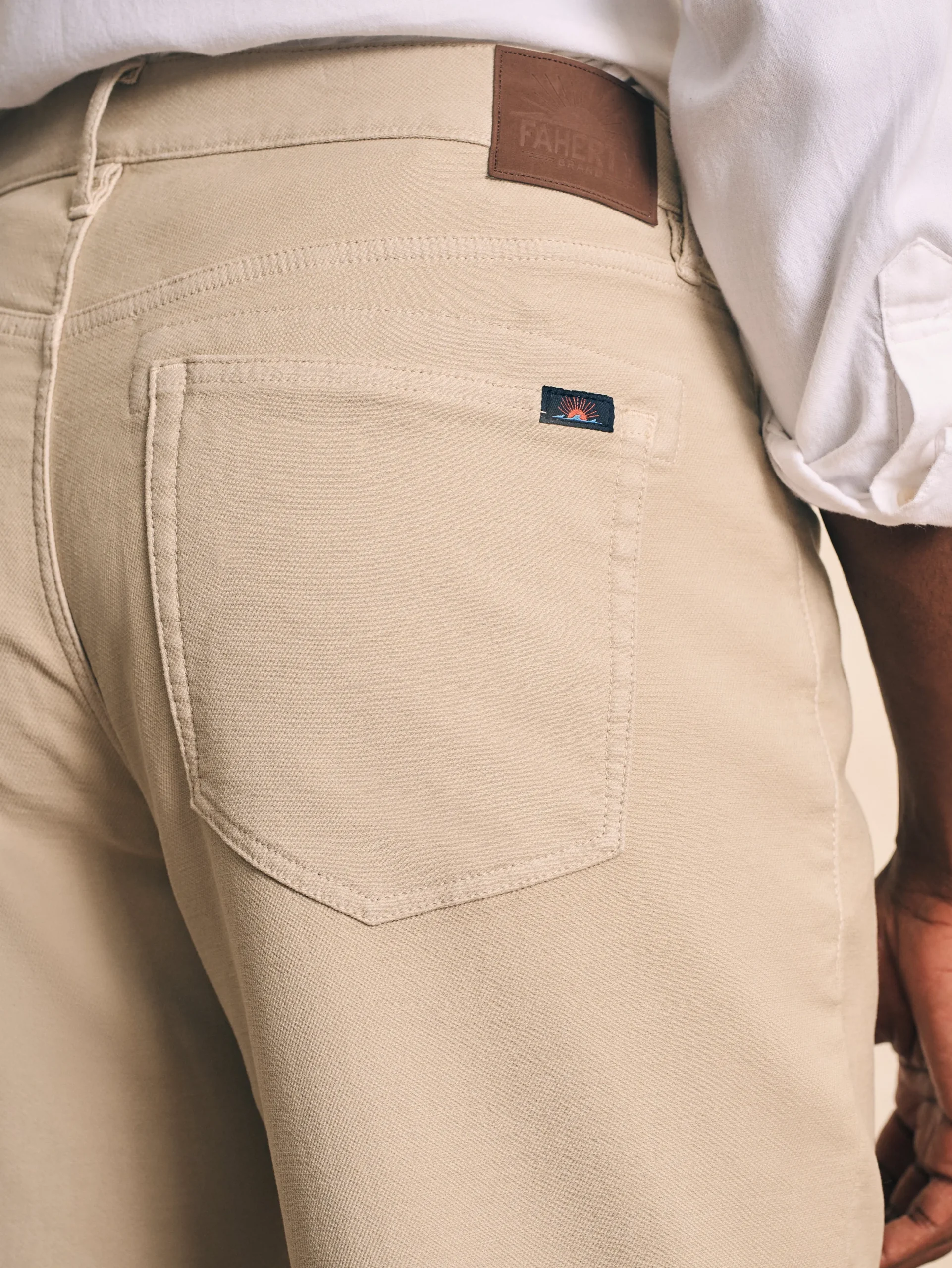 Faherty Brand Stretch Terry 5-Pocket Athletic Fit Pant -