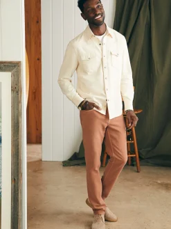 Faherty Brand Stretch Terry 5-Pocket Pant (32" Inseam) -