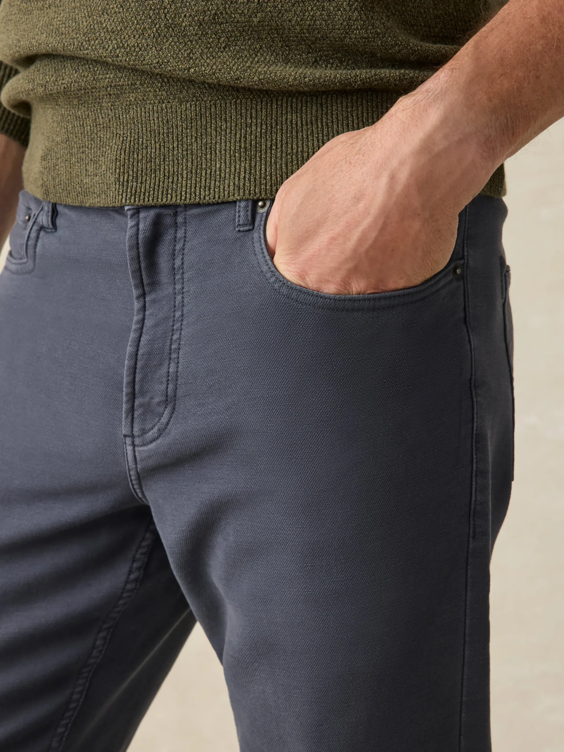 Faherty Brand Stretch Terry 5-Pocket Pant -