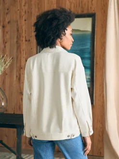Women Faherty Brand Stretch Terry Trucker Jacket -
